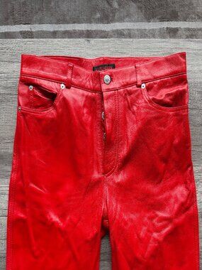Lu'u Dan Red Leather Pants